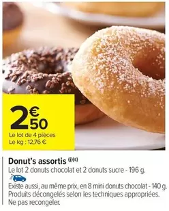 Donuts - Donut's Assortis offre à 2,5€ sur Carrefour Contact