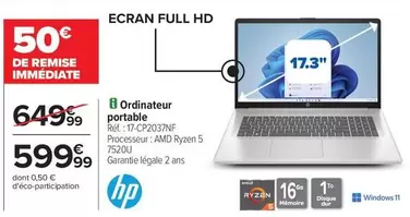 Écran - Ordinateur Portable offre à 599,99€ sur Carrefour Contact