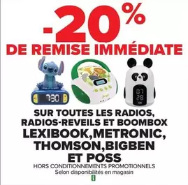 Sur Toutes Les Radios, Radios-reveils Et Boombox Lexibook,metronic, Thomson,bigben Et Poss offre sur Carrefour Contact