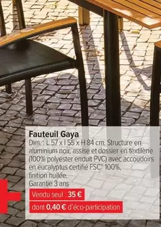 Dim - Fauteuil Gaya offre à 35€ sur Carrefour Contact