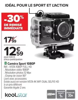 Camera Sport 1080P offre à 12,59€ sur Carrefour Market