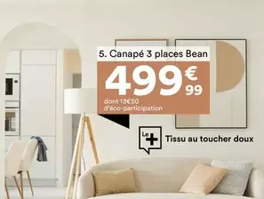 Canapé 3 Places Bean offre à 499,99€ sur BUT