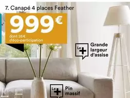 Canapé 4 Places Feather offre à 999€ sur BUT