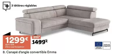 Canapé D'angle Convertible Emma offre à 1299€ sur BUT