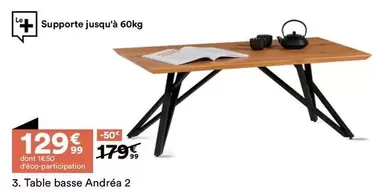 Table Basse Andréa 2 offre à 129,99€ sur BUT