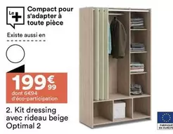 Kit Dressing Avec Rideau Beige Optimal 2 offre à 199,99€ sur BUT