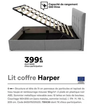 Harper - Lit Coffre offre à 399,99€ sur BUT