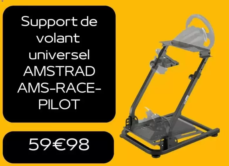 Pilot - Support De Volant Universel Amstrad Ams-race- offre à 59,98€ sur Electro Dépôt