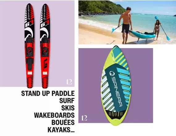 Stand Up Paddle Surf Skis Wakeboards Bouées Kayaks offre sur Uship