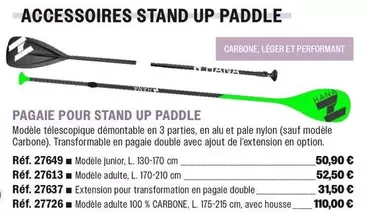 Pagaie Pour Stand Up Paddle offre à 50,9€ sur Uship