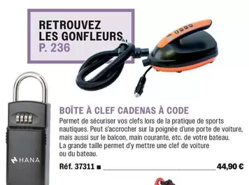 Hana - Boite A Clef Cadenas A Code offre à 44,9€ sur Uship