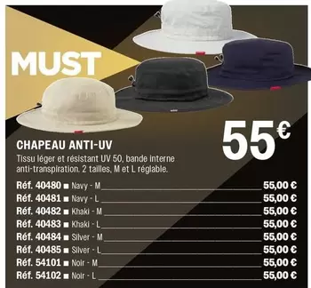 Chapeau Anti-Uv offre à 55€ sur Uship