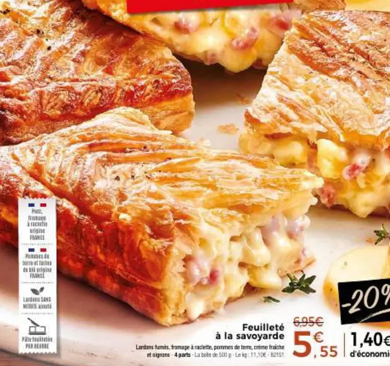 Feuilleté À La Savoyarde offre à 5,55€ sur Maison Thiriet