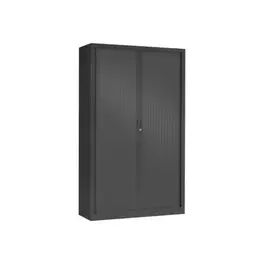 Armoire haute monobloc à rideaux GENERIC - 198 x 120 x 43 cm - anthracite offre sur Bureau Vallée