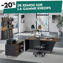 Gamme de mobilier Kheops offre sur Bureau Vallée