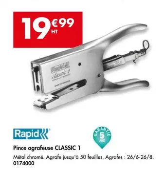 Rapid - Pince Agrafeuse offre à 19,99€ sur Plein ciel