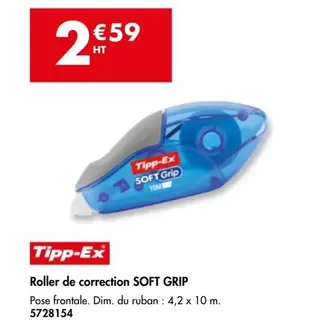 Tipp-Ex - Roller De Correction Soft Grip offre à 2,59€ sur Plein ciel