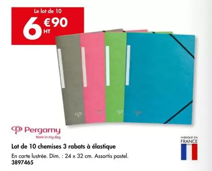 Pergamy - Chemises 3 Rabats À Élastique offre à 6,9€ sur Plein ciel