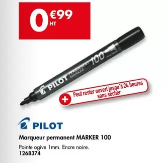 Pilot - Marqueur Permanent Marker 100 offre à 0,99€ sur Plein ciel