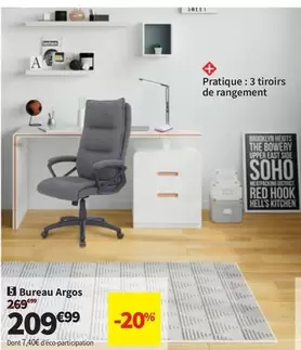 Brooklyn - Bureau Argos offre à 209,99€ sur Conforama