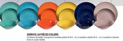 Service 18 Pièces Colors