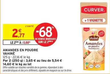 Curver - Amandes En Poudre offre à 2,77€ sur Intermarché