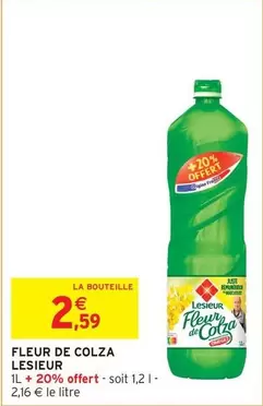 Lesieur - Fleur De Colza offre à 2,59€ sur Intermarché