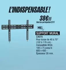 Support Mural C4070 offre à 38,99€ sur Blanc Brun