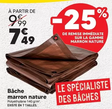 Bâche Marron Nature offre à 7,49€ sur Shopix