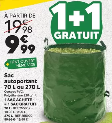 Sac Autoportant 70 L Ou 270 L offre à 9,99€ sur Shopix