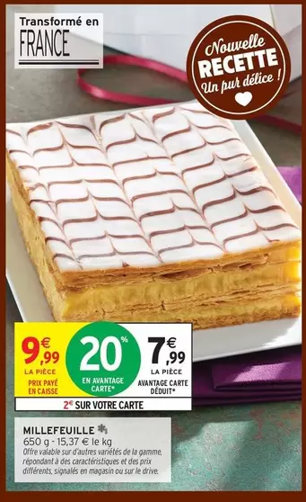 Millefeuille offre à 7,99€ sur Intermarché Hyper