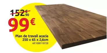 Plan De Travail Acacia offre à 99€ sur Mr Bricolage