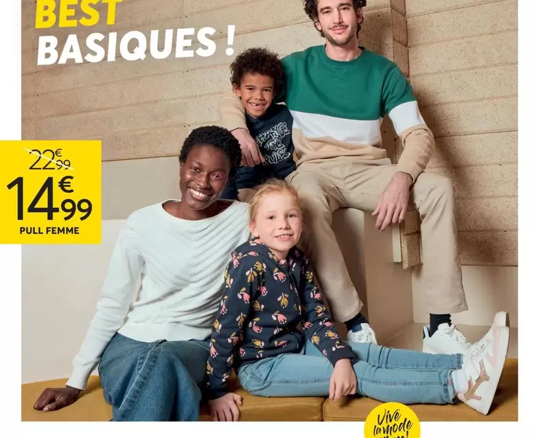 Pull Femme offre à 14,99€ sur DistriCenter