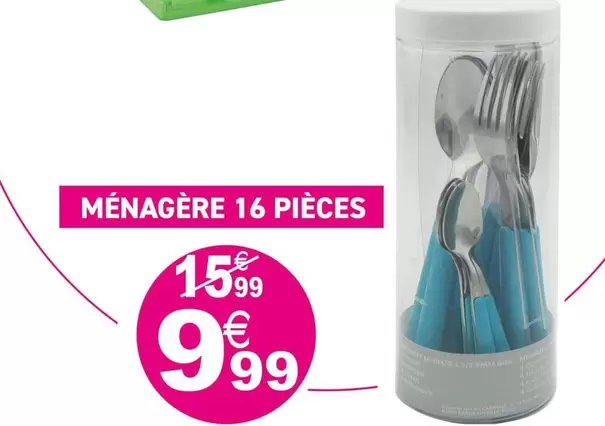 Ménagère 16 Pièces offre à 9,99€ sur KANDY