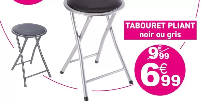 Tabouret Pliant offre à 6,99€ sur KANDY