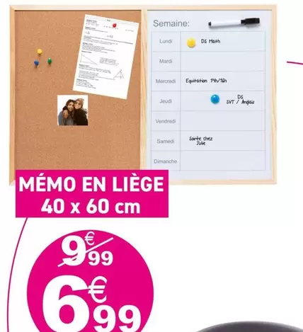 Memo En Liège offre à 6,99€ sur KANDY