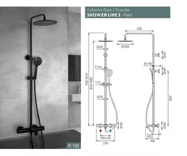 Colonne Bain/Douche Shower Line 2  offre sur Espace Aubade