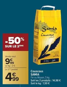 Samia - Couscous offre à 9,99€ sur Carrefour Contact