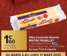 Mars - Pâte D'amande Blanche offre à 1,6€ sur Carrefour Contact