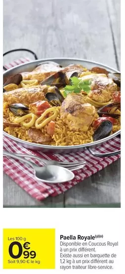 Royal - Paella e offre à 0,99€ sur Carrefour Market