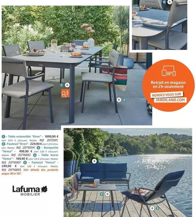 Lafuma - Table Extensible "Oron" offre à 1899,9€ sur Jardiland