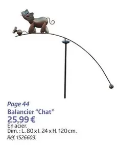 Balancier "chat" offre à 25,99€ sur Jardiland