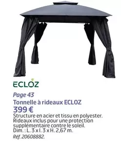  Tonnelle À Rideaux  offre à 399€ sur Jardiland