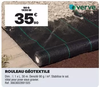 Rouleau Geotextile offre à 35,9€ sur Brico Dépôt