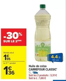 Carrefour - Classic Huile De Colza offre à 1,95€ sur Carrefour Contact