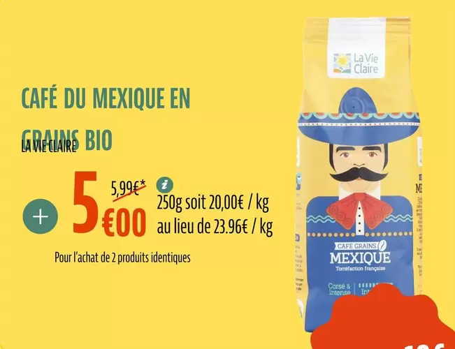 La vie claire - Café Du Mexique En offre à 5€ sur La Vie Claire