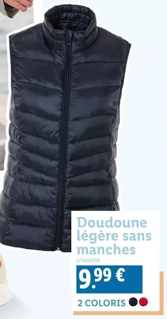 Doudoune Légère Sans Manches offre à 9,99€ sur Lidl