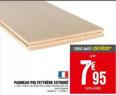 Panneau Polystyrène Extrudé offre à 7,95€ sur Batkor