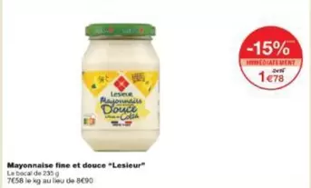 Lesieur - Mayonnaise Fine Et Douce "lesieur" offre sur Monoprix