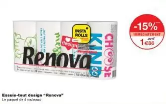 Renova - Essuie-tout Design offre sur Monoprix